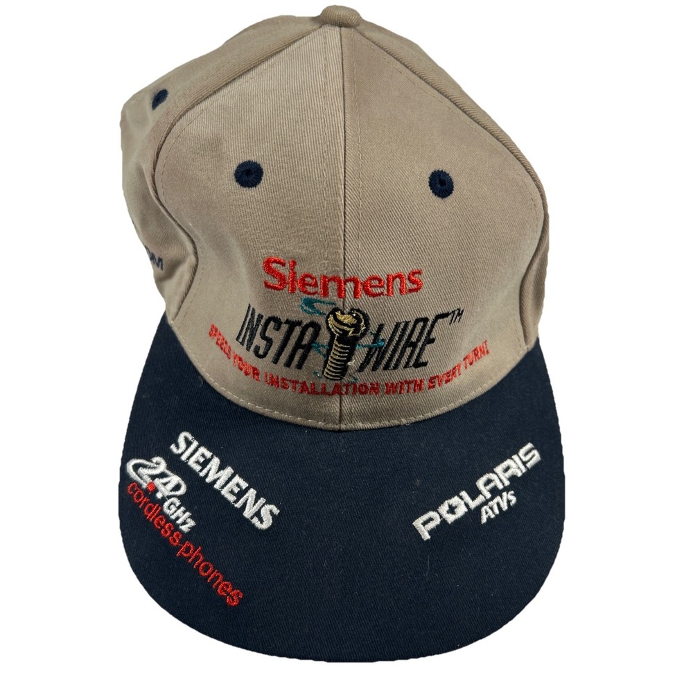 Siemens Polaris Amoco Oil Insta-Wire Embroidered Strap Back Hat Cap - Picture 1 of 6